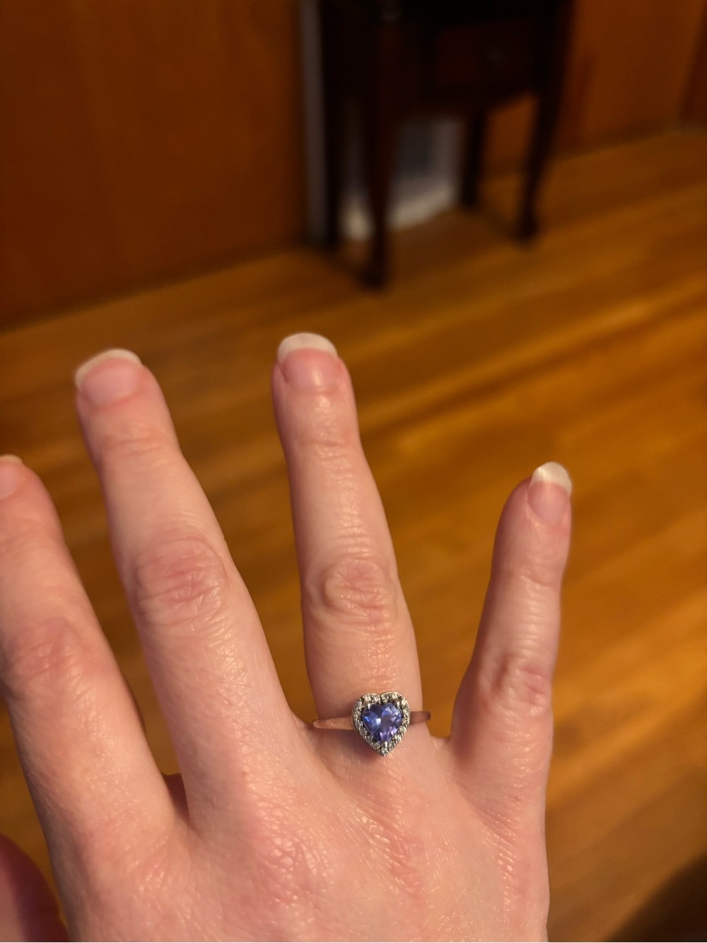 Tanzanite heart ring